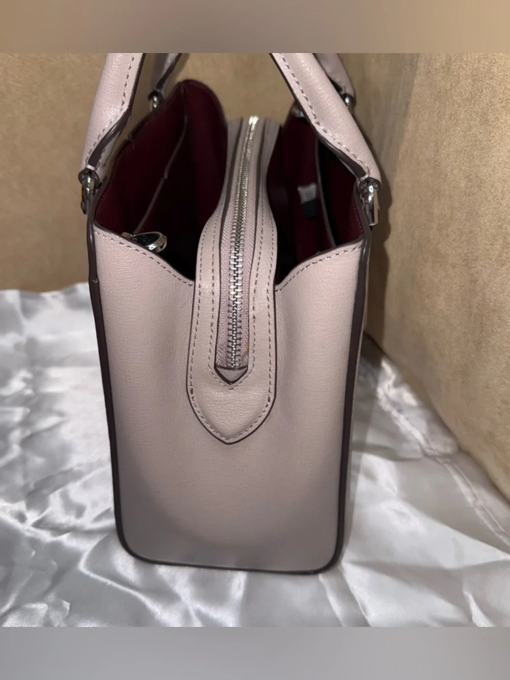 Kate Spade New York Pebbled Leather Top Handle Satchel Structured Bag